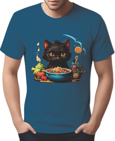 Imagem de Camisa Camiseta Color Chefe Gato Cozinheiro Cozinha 2
