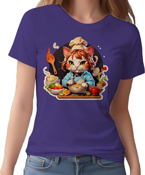 Imagem de Camisa Camiseta Color Chefe Gato Cozinheiro Cozinha 7