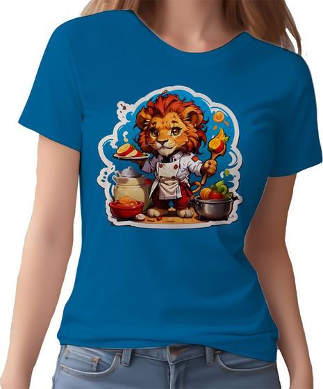 Imagem de Camisa Camiseta Color Chefe Leão Cozinheiro Cozinha 5