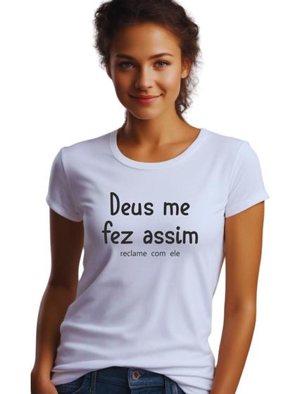 Imagem de Camisa Camiseta Deus Me Fez Assim M15