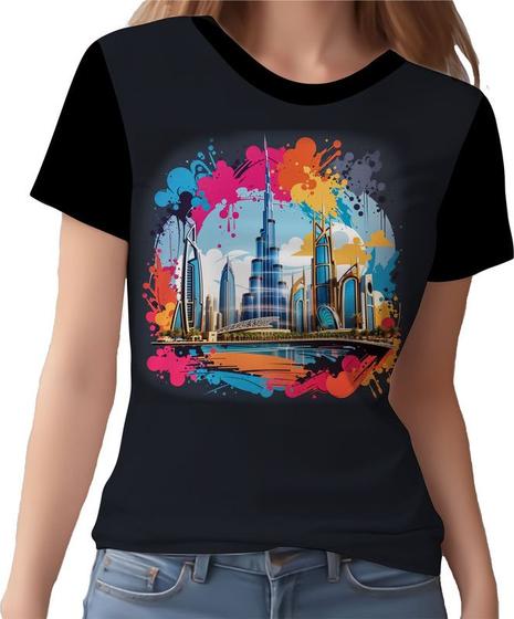 Imagem de Camisa Camiseta Estampada Dubai Cidade Ostentação HD 1