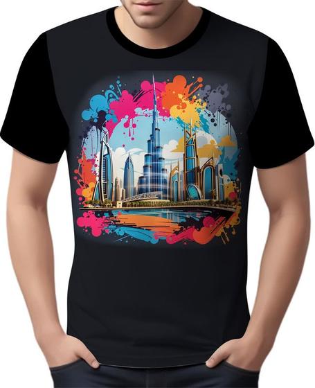 Imagem de Camisa Camiseta Estampada Dubai Cidade Ostentação HD 2