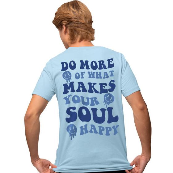 Imagem de Camisa Camiseta Estampada Masculina em Algodão 30.1 Your Soul Happy