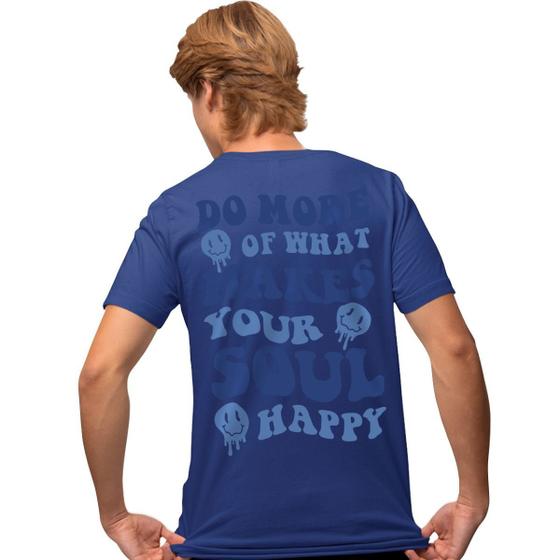 Imagem de Camisa Camiseta Estampada Masculina em Algodão 30.1 Your Soul Happy