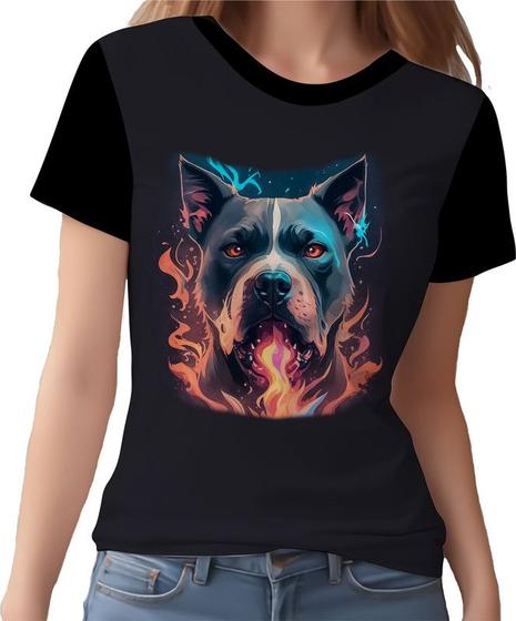 Imagem de Camisa Camiseta Estampada Pitbull Cachorro Guarda Cão 1