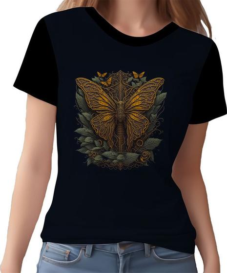 Imagem de Camisa Camiseta Estampada Steampunk Borboleta Tecnovapor 3