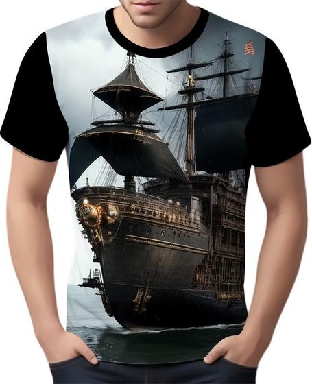 Imagem de Camisa Camiseta Estampada Steampunk Navio Embarcação HD 7