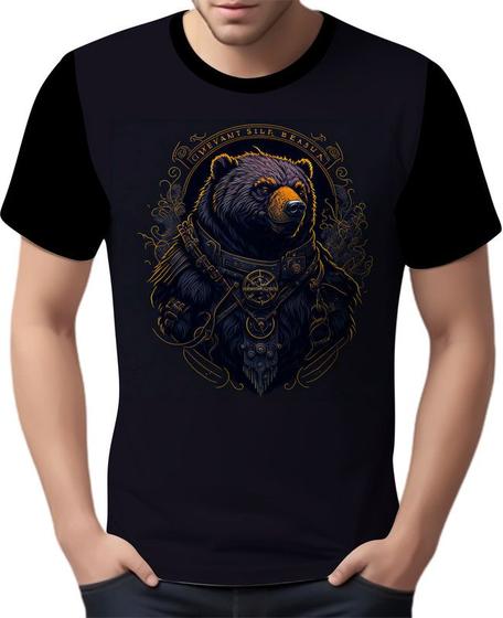 Imagem de Camisa Camiseta Estampada Steampunk Urso Tecnovapor HD 18