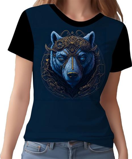 Imagem de Camisa Camiseta Estampada Steampunk Urso Tecnovapor HD 6