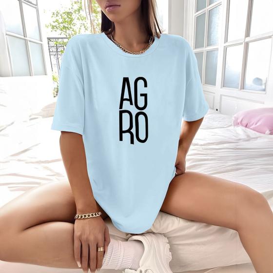 Imagem de Camisa Camiseta Feminina Estampada Agro 100% Algodão Fio 30.1 Penteado