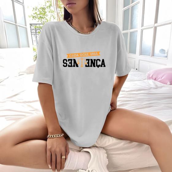 Imagem de Camisa Camiseta Feminina Estampada Cada Gole Uma Sentença 100% Algodão Fio 30.1 Penteado