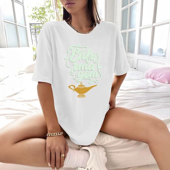 Imagem de Camisa Camiseta Feminina Estampada Enfermagem 100% Algodão Fio 30.1 Penteado