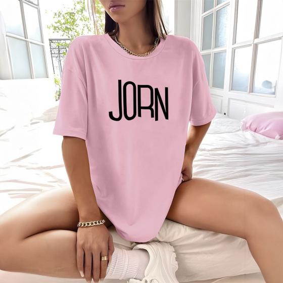 Imagem de Camisa Camiseta Feminina Estampada Jorn 100% Algodão Fio 30.1 Penteado