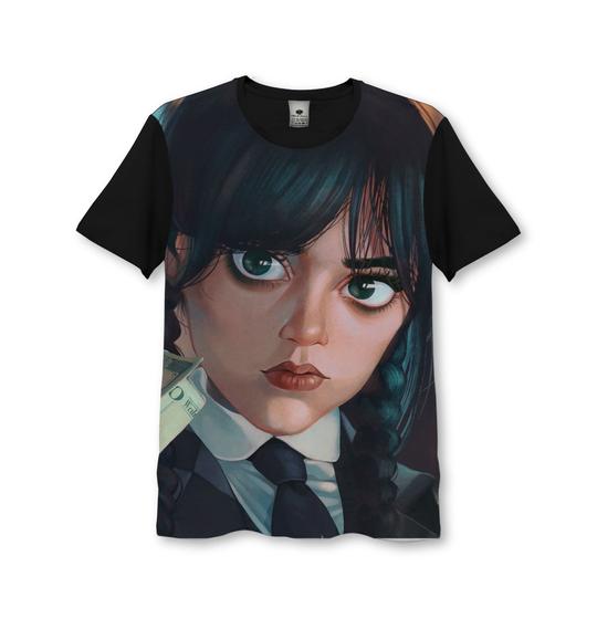 Imagem de Camisa Camiseta Full 3d Terror Serie Nunca Mais Wandinha 4