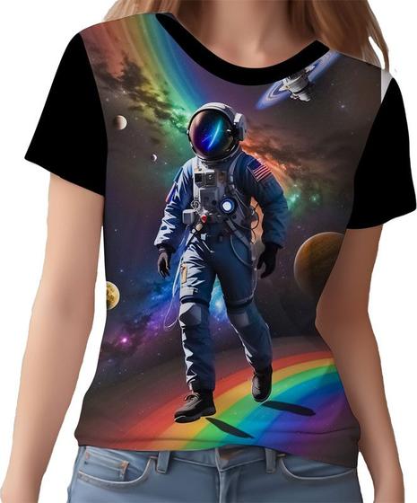 Imagem de Camisa Camiseta Galaxias Astronauta Marte Lua Planetas 10