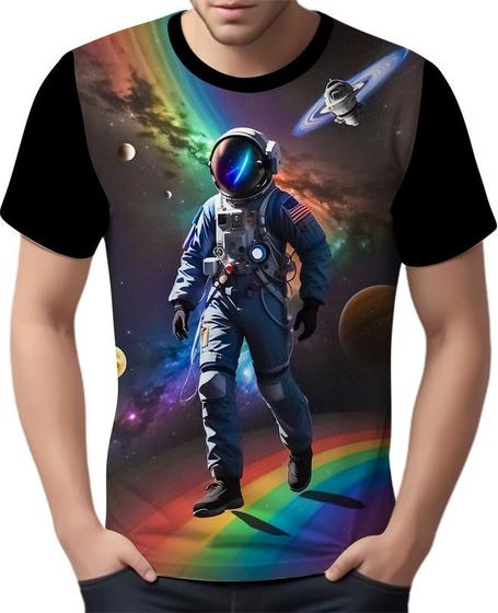 Imagem de Camisa Camiseta Galaxias Astronauta Marte Lua Planetas 5