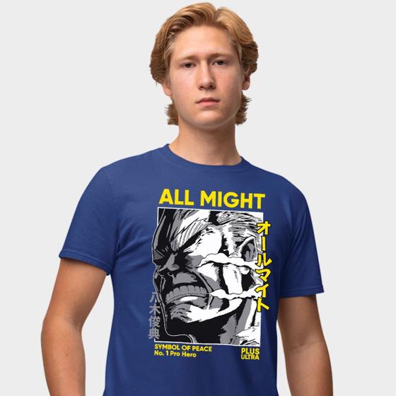 Imagem de Camisa Camiseta Genuine Grit Masculina Estampada Algodão 30.1 All Might My Hero Academia