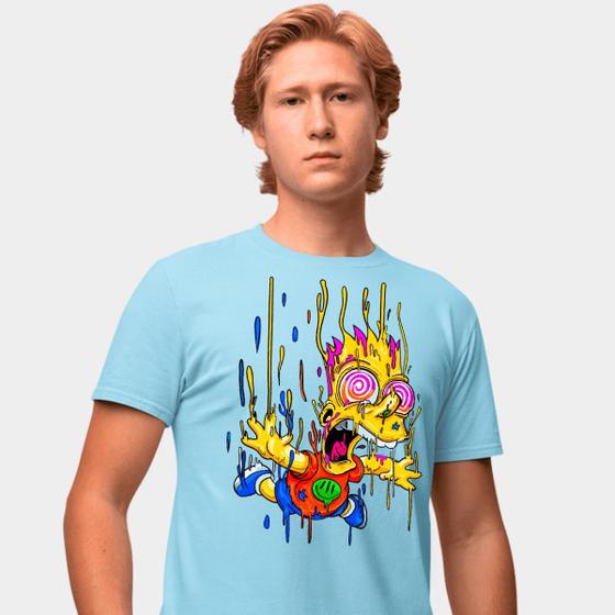 Imagem de Camisa Camiseta Genuine Grit Masculina Estampada Algodão 30.1 Bart Simpson Trip