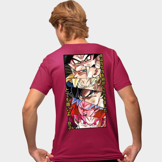 Imagem de Camisa Camiseta Genuine Grit Masculina Estampada Algodão 30.1 Dragon Ball Goku Saiyajins