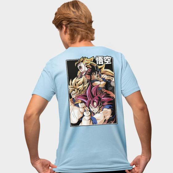 Imagem de Camisa Camiseta Genuine Grit Masculina Estampada Algodão 30.1 Dragon Ball Goku Super Saiyajins