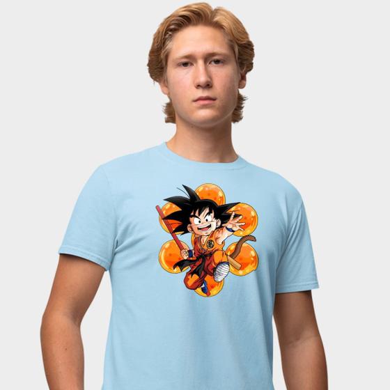 Imagem de Camisa Camiseta Genuine Grit Masculina Estampada Algodão 30.1 Dragon Ball GT Goku e Esferas do Dragão