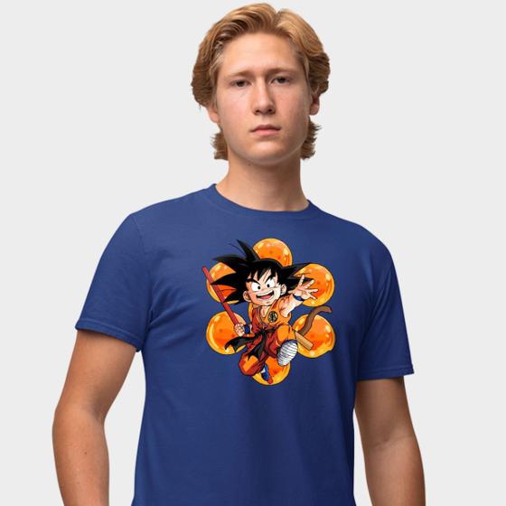 Imagem de Camisa Camiseta Genuine Grit Masculina Estampada Algodão 30.1 Dragon Ball GT Goku e Esferas do Dragão