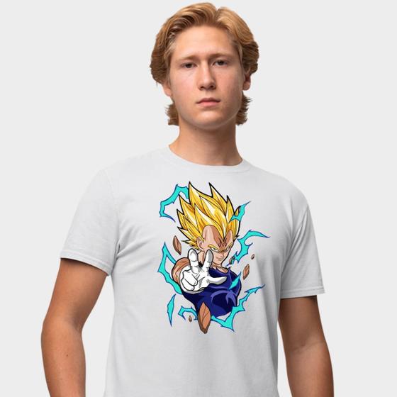 Imagem de Camisa Camiseta Genuine Grit Masculina Estampada Algodão 30.1 Dragon Ball Majin Vegeta