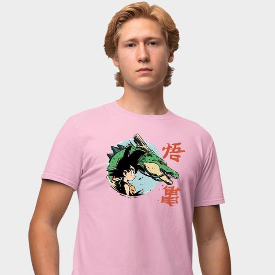 Imagem de Camisa Camiseta Genuine Grit Masculina Estampada Algodão 30.1 Dragon Ball Shenlong e Goku