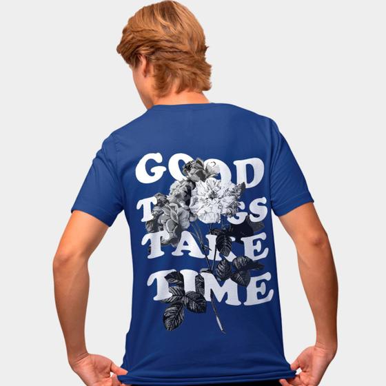 Imagem de Camisa Camiseta Genuine Grit Masculina Estampada Algodão 30.1 Good Things Take Time