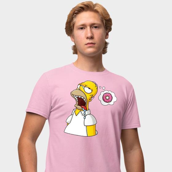 Imagem de Camisa Camiseta Genuine Grit Masculina Estampada Algodão 30.1 Homer Simpson Donuts