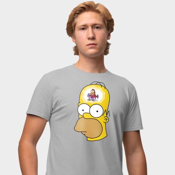 Imagem de Camisa Camiseta Genuine Grit Masculina Estampada Algodão 30.1 Homer Simpson Head Monkey