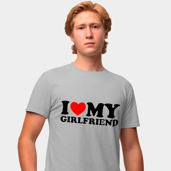 Imagem de Camisa Camiseta Genuine Grit Masculina Estampada Algodão 30.1 I Love My Girlfriend