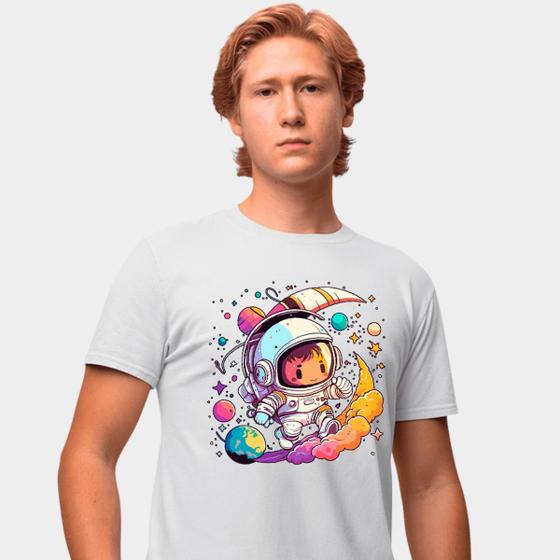 Imagem de Camisa Camiseta Genuine Grit Masculina Estampada Algodão 30.1 Mini Astronaut