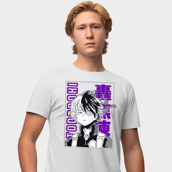 Imagem de Camisa Camiseta Genuine Grit Masculina Estampada Algodão 30.1 My Hero Academia Todoroki