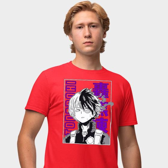 Imagem de Camisa Camiseta Genuine Grit Masculina Estampada Algodão 30.1 My Hero Academia Todoroki