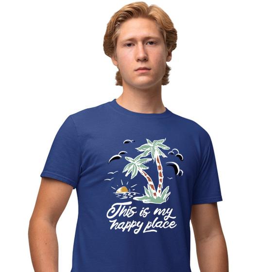 Imagem de Camisa Camiseta Genuine Grit Masculina Estampada Algodão 30.1 This Is My Happy Place