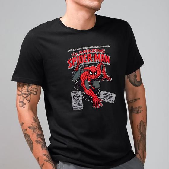 Imagem de Camisa Camiseta Homem Aranha Spider Man Exclusivo Herói Da Marvel