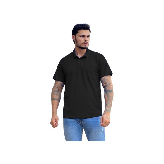 Imagem de Camisa camiseta homens gola Polo Bolso Plus Size premium