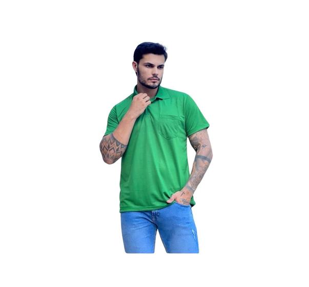 Imagem de Camisa camiseta homens gola Polo Bolso Plus Size premium