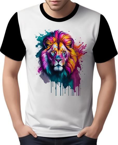 Imagem de Camisa Camiseta Leão Rei da Selva Savana Rosto Estampa HD 4