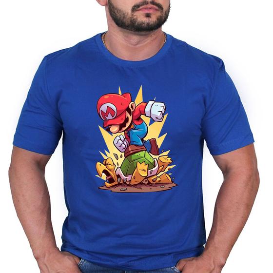 Imagem de Camisa Camiseta Malha Algodão Filme Game Super Mario Bross Unissex