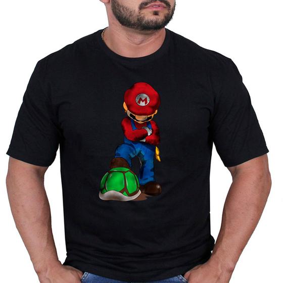 Imagem de Camisa Camiseta Malha Algodão Unissex Super Mario Bross Filme Jogo