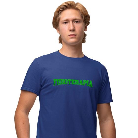 Imagem de Camisa Camiseta Masculina Estampada College Fisioterapia 100% Algodão Fio 30.1 Penteado