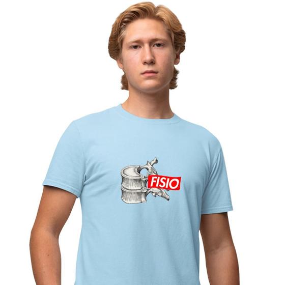 Imagem de Camisa Camiseta Masculina Estampada Coluna Fisio 100% Algodão Fio 30.1 Penteado