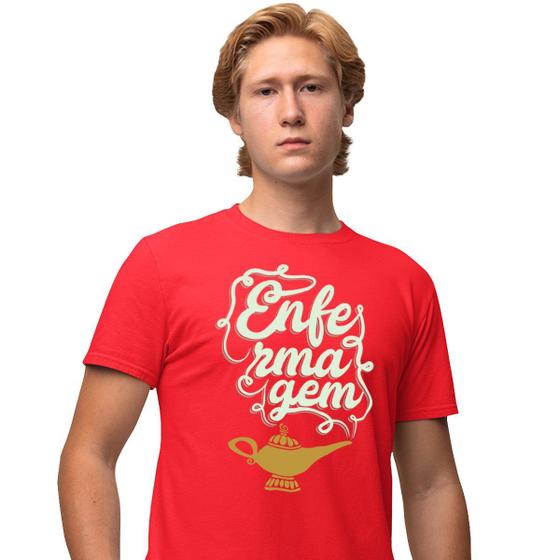 Imagem de Camisa Camiseta Masculina Estampada Enfermagem 100% Algodão Fio 30.1 Penteado