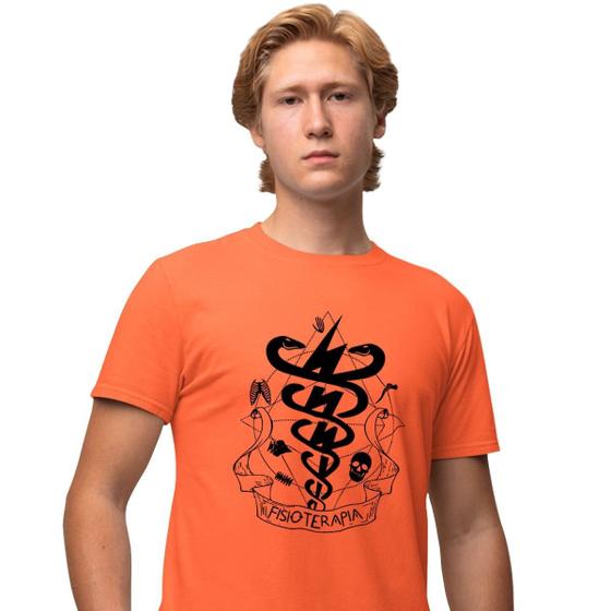 Imagem de Camisa Camiseta Masculina Estampada Gotic Fisioterapia 100% Algodão Fio 30.1 Penteado