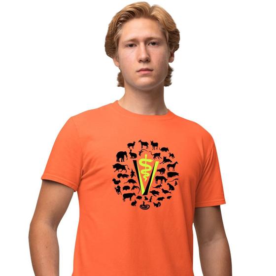 Imagem de Camisa Camiseta Masculina Estampada Med Vetirinaria 100% Algodão Fio 30.1 Penteado