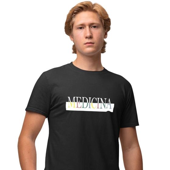 Imagem de Camisa Camiseta Masculina Estampada Medicina 100% Algodão Fio 30.1 Penteado