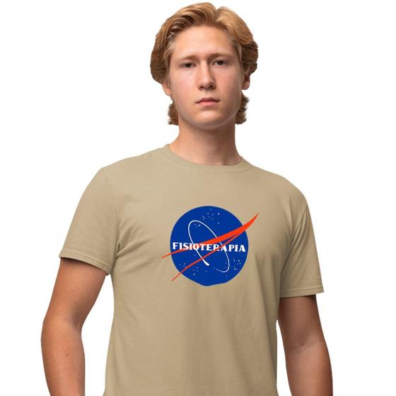 Imagem de Camisa Camiseta Masculina Estampada Nasa Fisioterapia 100% Algodão Fio 30.1 Penteado