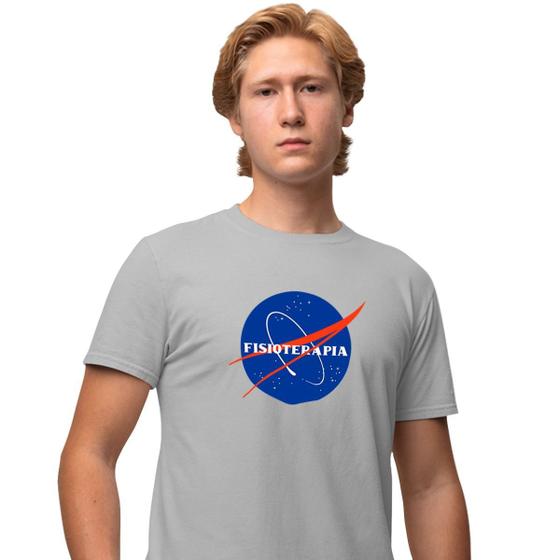 Imagem de Camisa Camiseta Masculina Estampada Nasa Fisioterapia 100% Algodão Fio 30.1 Penteado